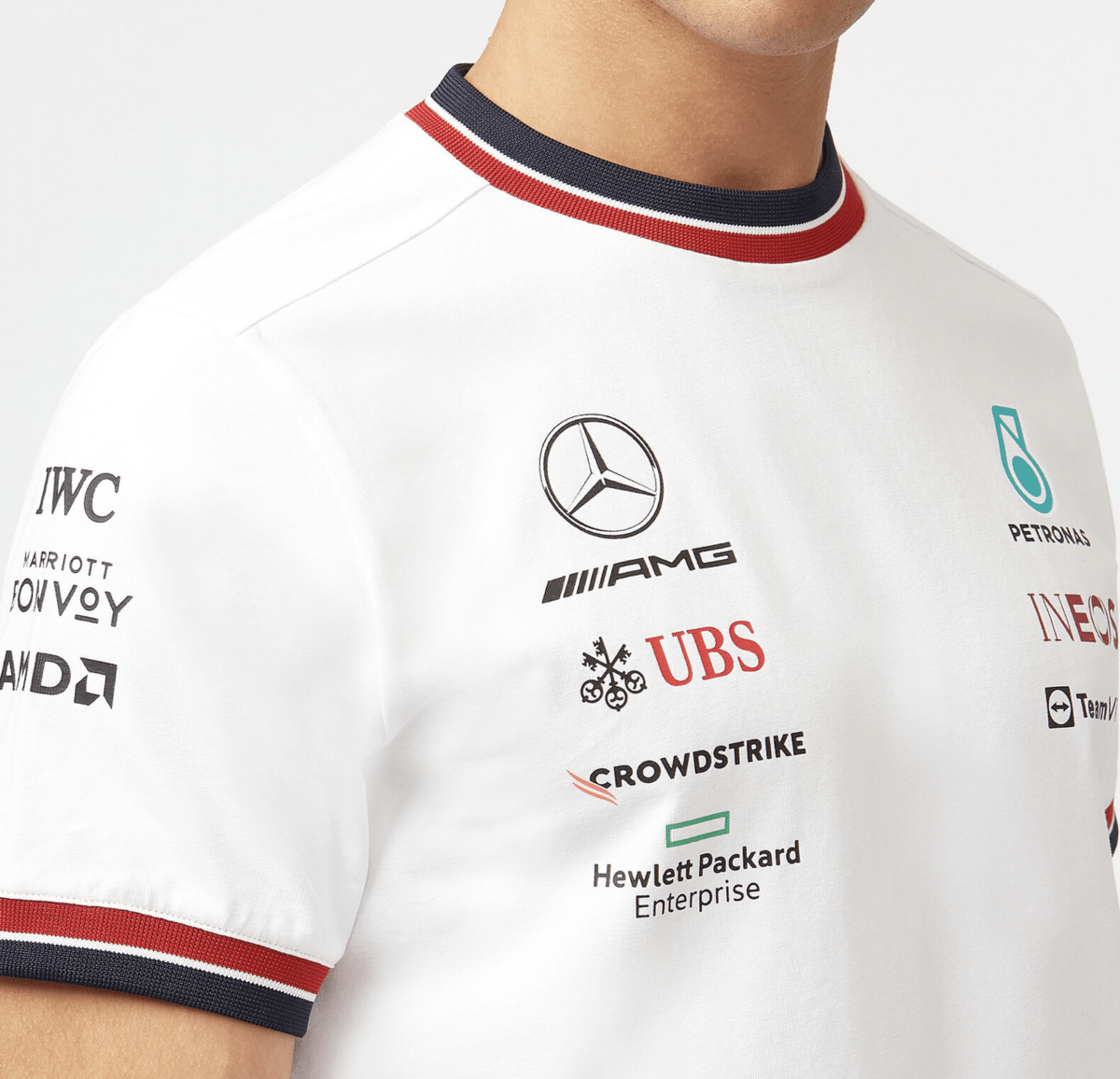 Camiseta Hombre Mercedes Benz Petronas F1 Blanco -