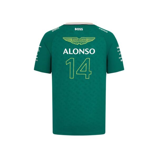 Aston Martin Aramco F1 2024 Fernando Alonso Team Driver Camiseta - Imagen 2