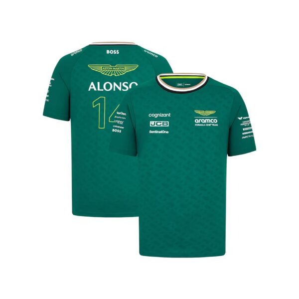 Aston Martin Aramco F1 2024 Fernando Alonso Team Driver Camiseta - Imagen 3