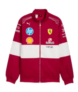 Chaqueta de carreras vintage del equipo Scuderia Ferrari F1 2025